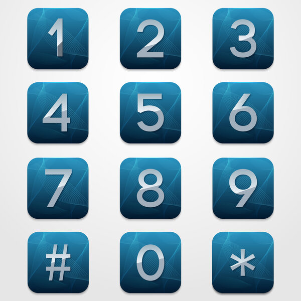 Векторная иллюстрация клавиатуры телефона
