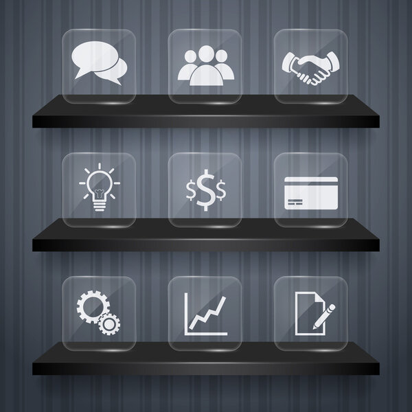 Векторная иллюстрация бизнес-икон