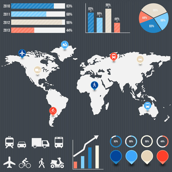 Инфографические элементы бизнеса векторная иллюстрация
