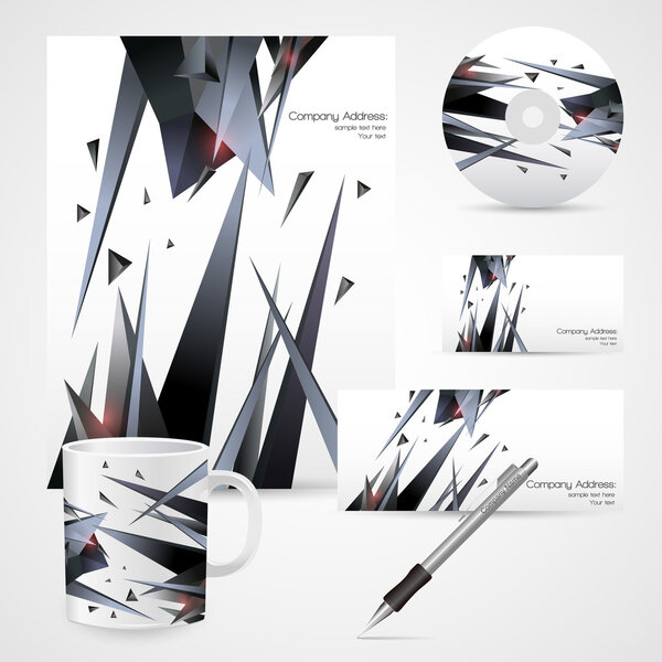 corporate identity template. vector illustration