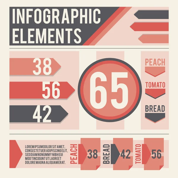 Elementi Infografici Aziendali Illustrazione Vettoriale — Vettoriale Stock