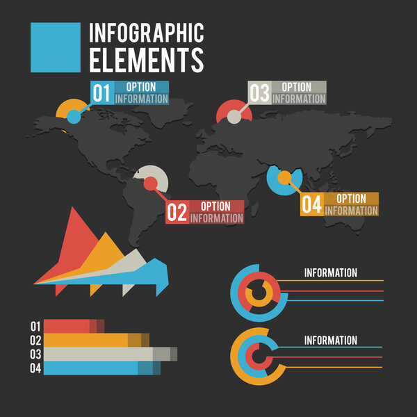 Business infographic elements vector illustration