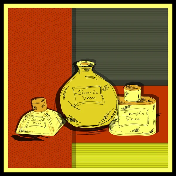 Colección Perfumes Vector Ilustración — Archivo Imágenes Vectoriales