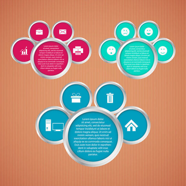 Векторный набор векторных кнопок
