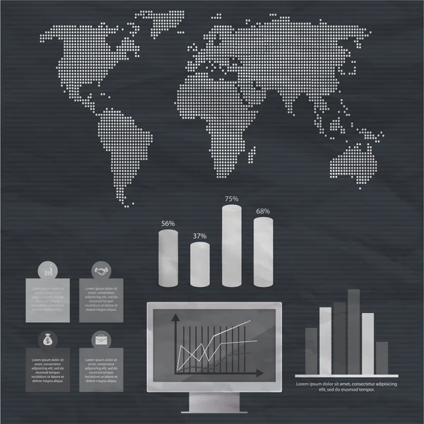 Business Infographie Éléments Vectoriels Illustration — Image vectorielle