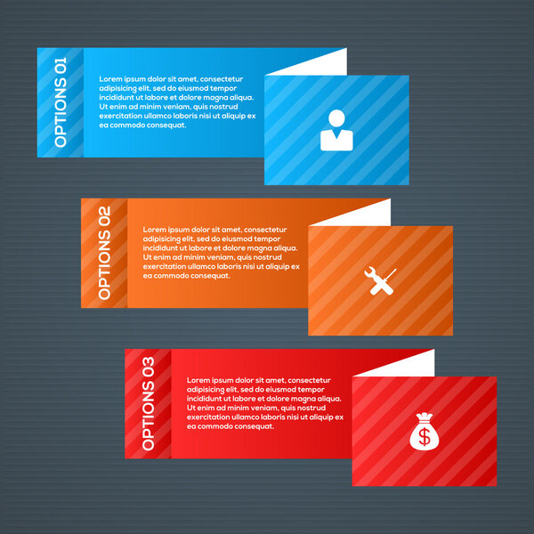 Modern Business step options vector illustration