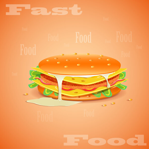вкусная векторная иллюстрация гамбургеров
