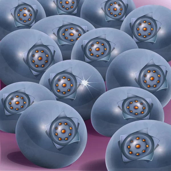 Blueberry Background Vector Illustration — Stock Vector
