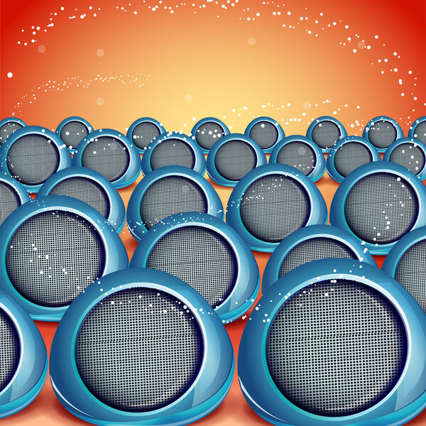 Speakers seamless background. Vector illustration