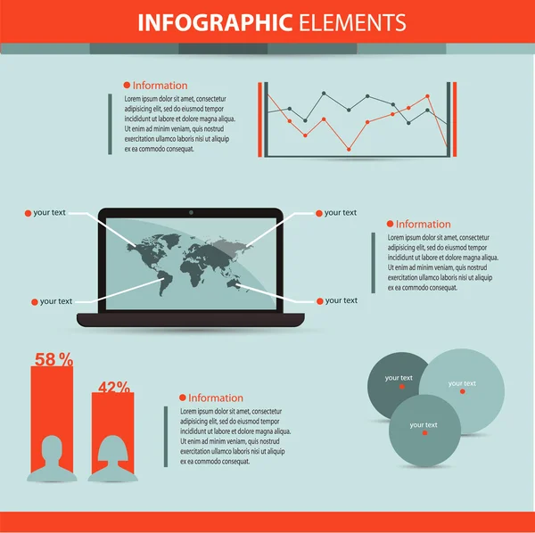 Business Infographic Elements Vector Illustration — Stock Vector