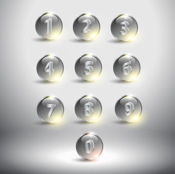 Keypad isolated, numbers vector