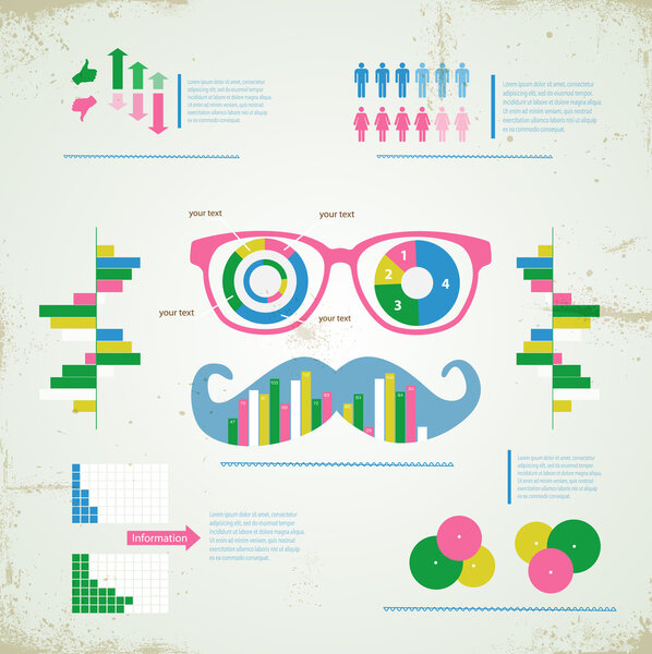 Hipster infographic vector illustration