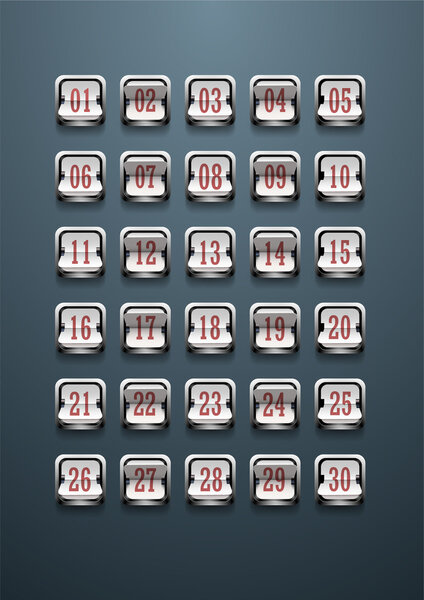 Набор цифр на механической табло
