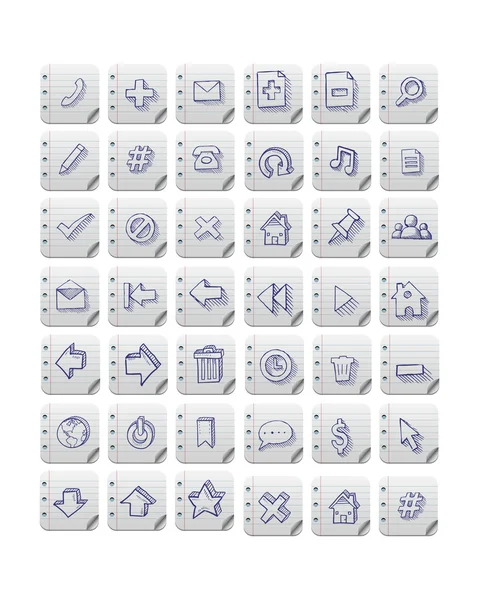 Jeu Vectoriel Icônes — Image vectorielle