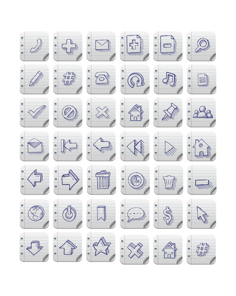 Vector set of icons