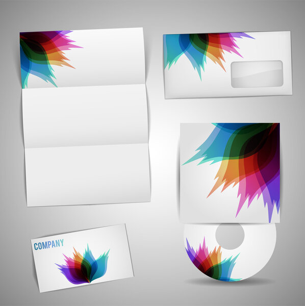 Выбранная векторная иллюстрация корпоративных шаблонов
