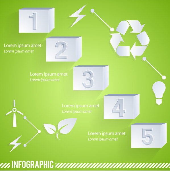 Eco infographic elements. Vector set