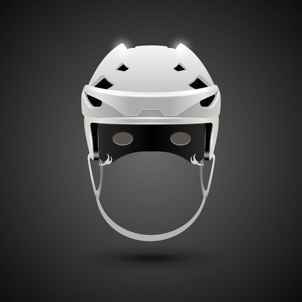 Hockey Helmet isolated on Black Background