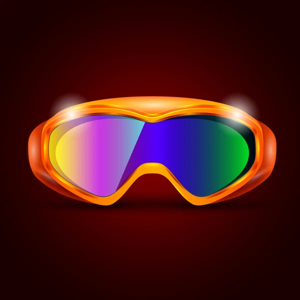 Ski Sport Goggles Vektorillustration — Stock vektor