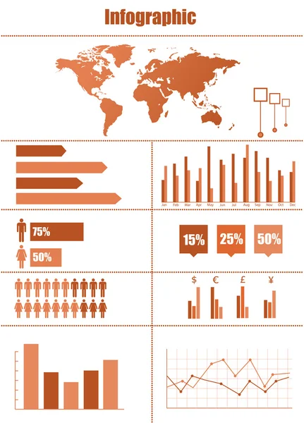 Business Infographic Element Vektor Illustration — Stock vektor