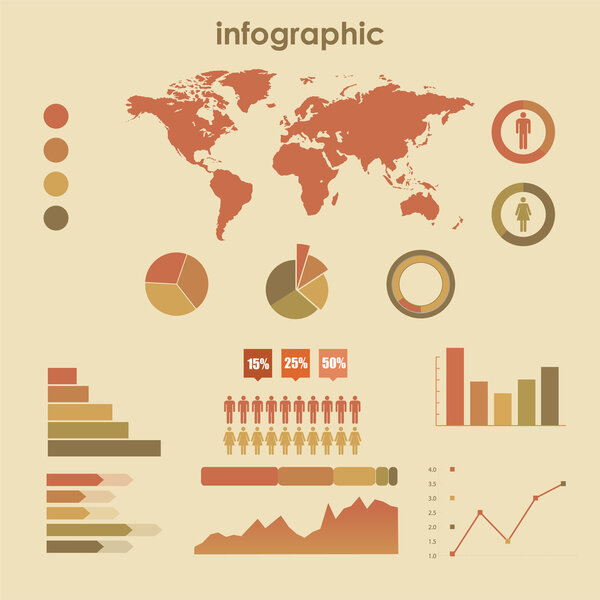 Business infographic elements vector illustration