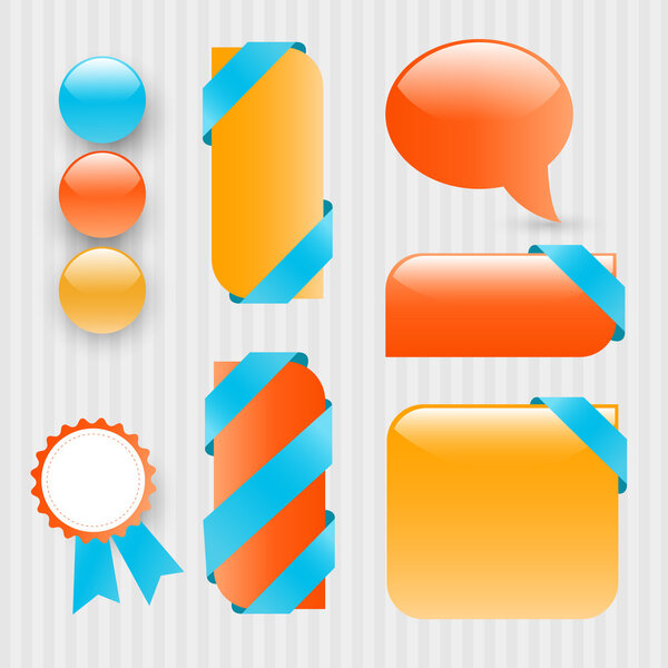 buttons set vector illustration