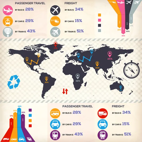 Üzleti Infographic Elemek Vektoros Illusztráció — Stock Vector