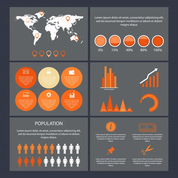 Business Infographic Element Vektor Illustration Royaltyfria illustrationer
