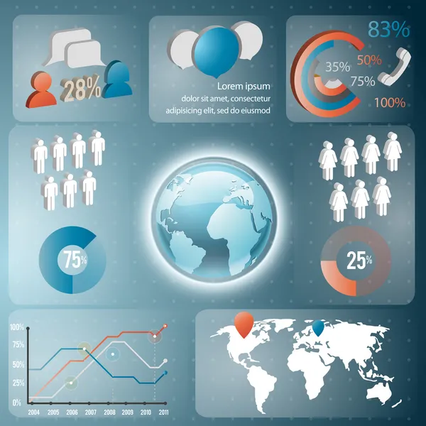 Elementos Infografía Empresarial Vector Ilustración Ilustraciones De Stock Sin Royalties Gratis