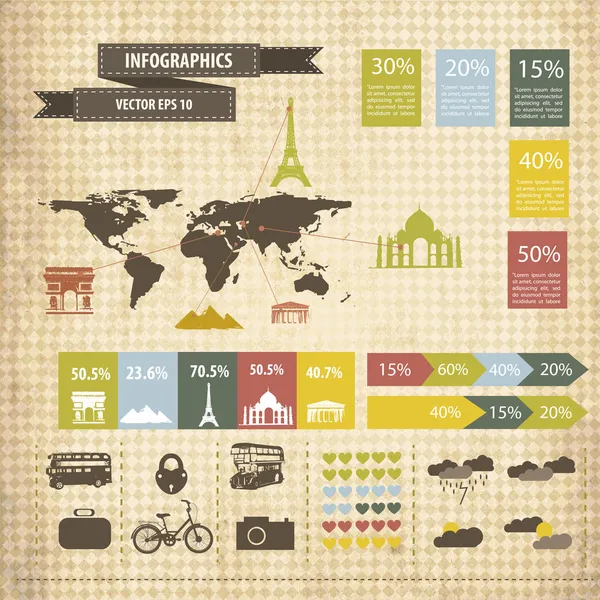 Zakelijke Infographic Elementen Vector Illustratie — Stockvector