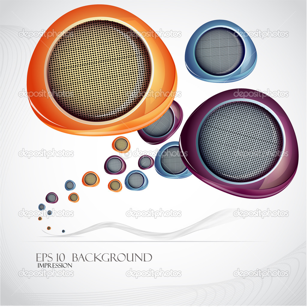 Speakers seamless background vector illustration