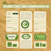 Eco style vector web template
