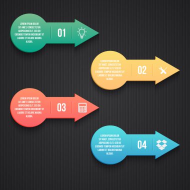 Steps process arrows. vector illustration clipart