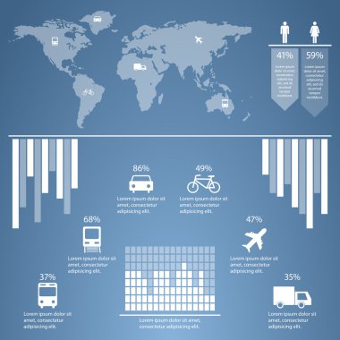 ulaşım infographics gösteren resim