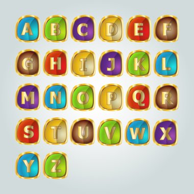 Alphabet set.  vector illustration clipart