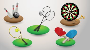 Spor ekipmanları vektör çizim