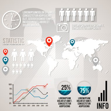 Set elements of infographics. Vector clipart