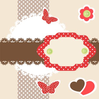 Vector frame with butterflies. clipart