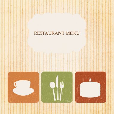 Vintage Restoran menü tasarımı.