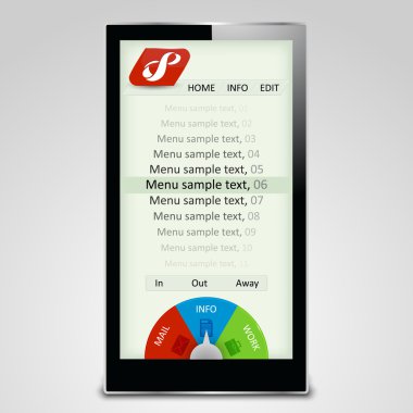 dokunmatik ekran smartphone vektör çizim