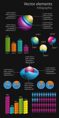 infographics vektör çizim öğeleri