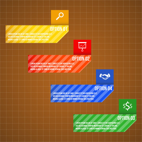 Steps process arrows. vector illustration