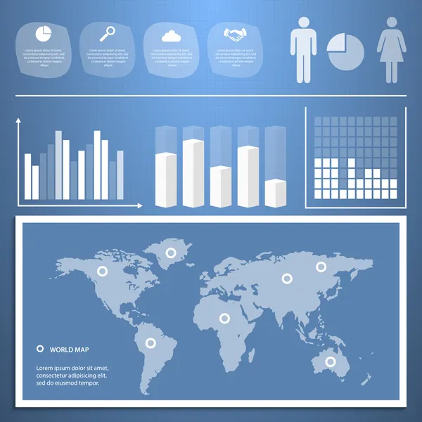 Infographics Population — Stock Vector