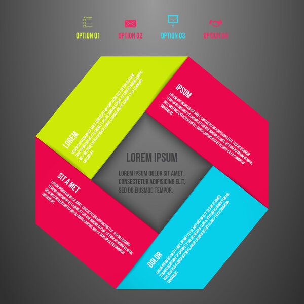 Шаги обрабатывают стрелки. векторная иллюстрация
