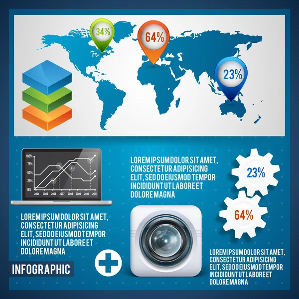 Set Elements Infographics Vector — Stock Vector