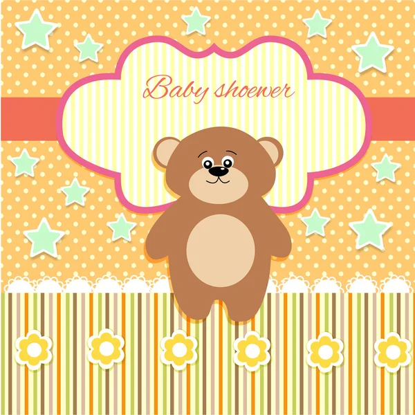 Vector Cute Background Bear — Stock Vector