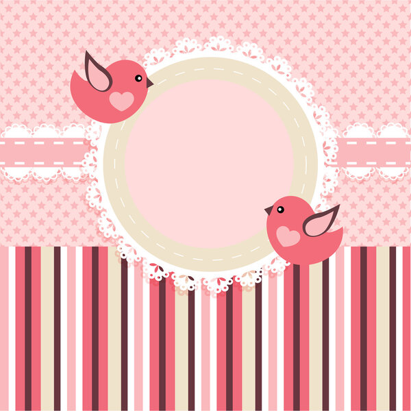 Векторная рамка с птицами
.