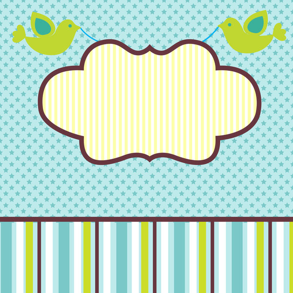 Векторная рамка с птицами
.