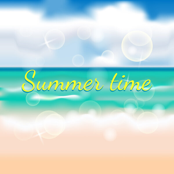 summertime background with beach
