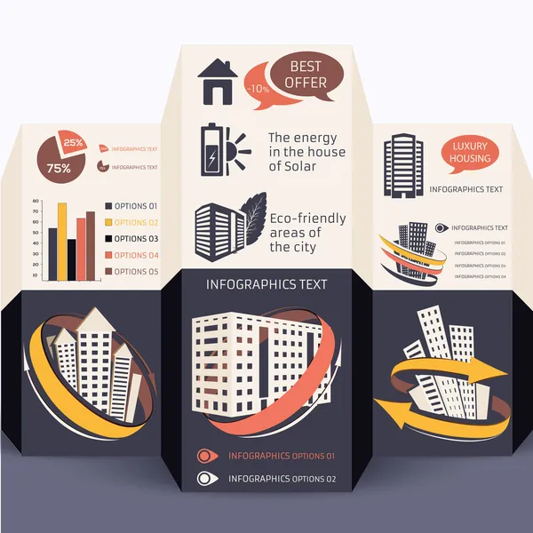 Delar Infographics Vektor Illustration — Stock vektor